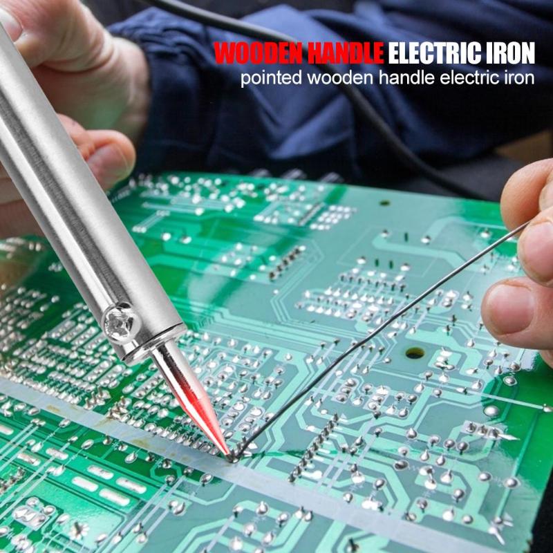 200W Elektrische Soldeerbout met Rubberen Handvat, Loodvrij, EU Stekker 220V, Ideaal voor Elektronica Reparatie en Hobby Projecten