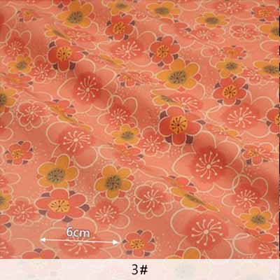 Stil japansk bomuld blomstret stof symateriale til gør-det-selv kvindekjoler og tøj  ja140: 3 / 45 x 140cm(0.5 yards)