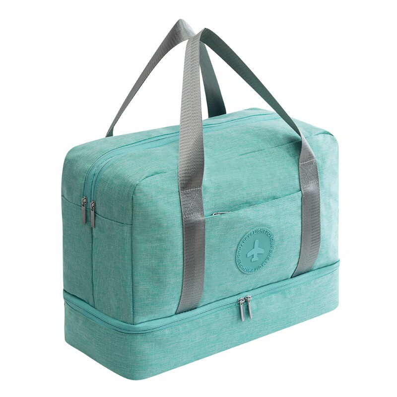 Bolsa de almacenamiento de separación húmeda seca para equipaje, organizador de equipaje, deflector de viaje con bolsa de zapatos, bolsa de malla, organizador de bolsas de cosméticos: Blue