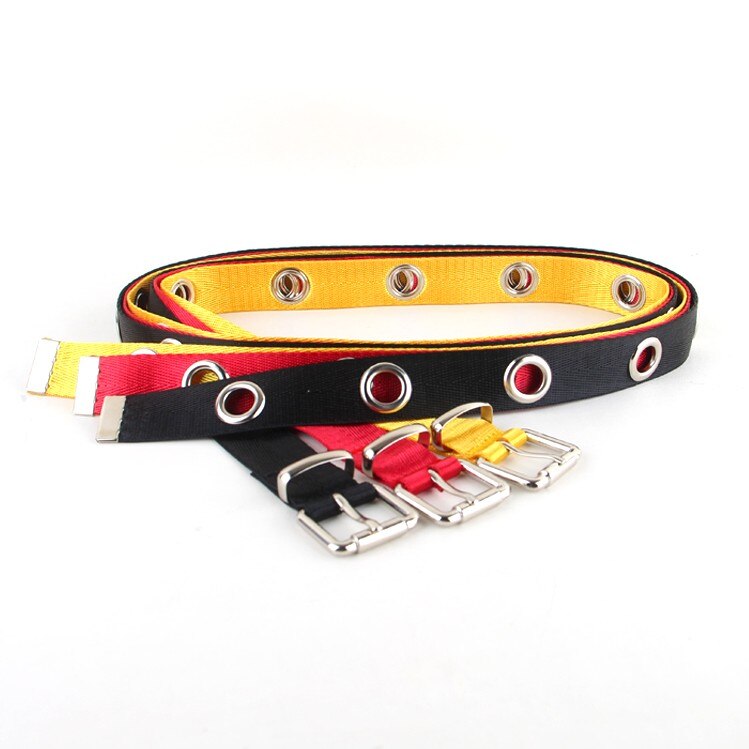 Lange Persoonlijkheid Casual Ring Black Metal Riem Vrouwelijke Studenten Jean Canvas Taille Riemen Tij Zilveren Pin Gesp Mannen lady