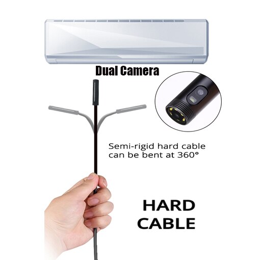 Dual Lens Endoscoop 2MP 1080P Hd Voor Android Telefoon Endoscoop Camera 8Mm Ip67 Usb C Camera met Led Licht Borescope: 3m / Dual Lens Hard Cable