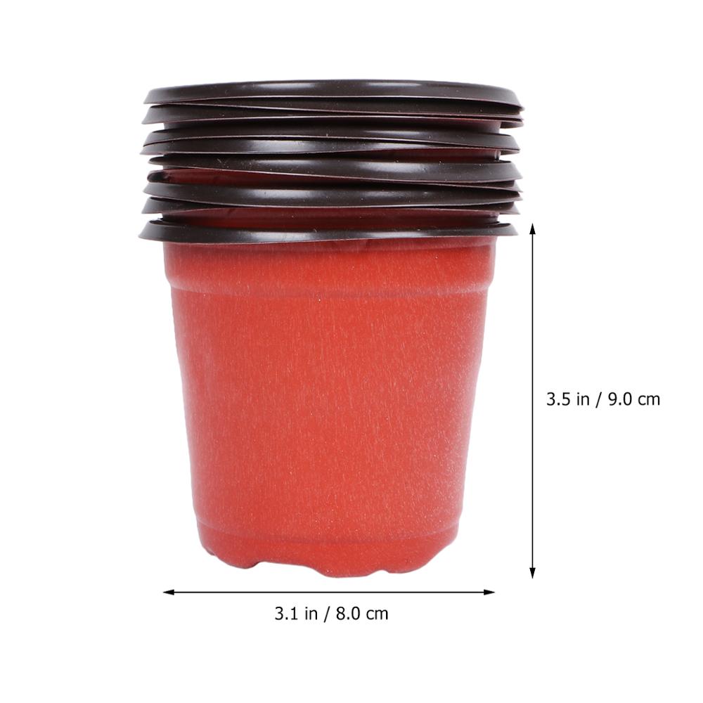 10 Pcs Plant Bloempotten Plastic Beginnen Twee-Tone Universele Zachte Bloemen Kwekerij Zaden Opslag Potten Container Tuin