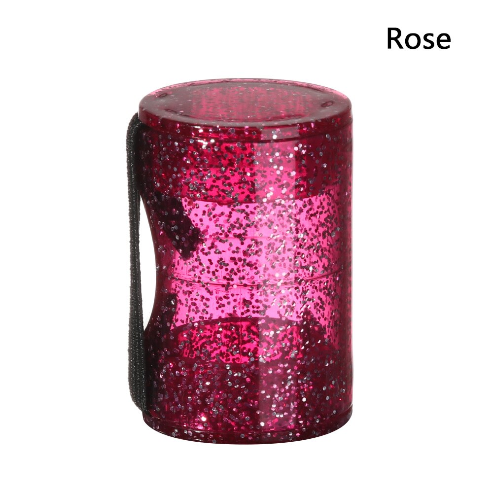 7 Colors Plastic Rhythm Sand Shaker Music Finger Ring Fingers Shot Soft adjustable auto strap Guitar Ukulele Instruments Tool: Rose