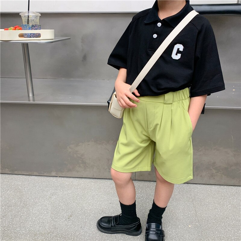 Pantaloncini casual per ragazzi e ragazze estivi 2-7 anni pantaloncini all-match tinta unita per bambini