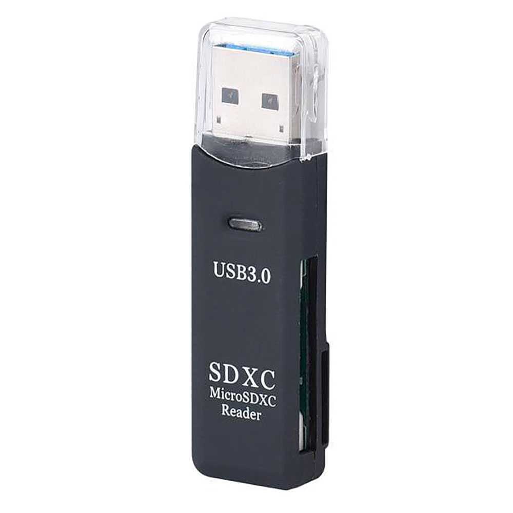 Usb 3.0 Memory Card Reader High Speed Adapter Ondersteunt Tf/Sd/Sdhc/Sdxc/Micro Sd Zwart compatibel Met Windows Os