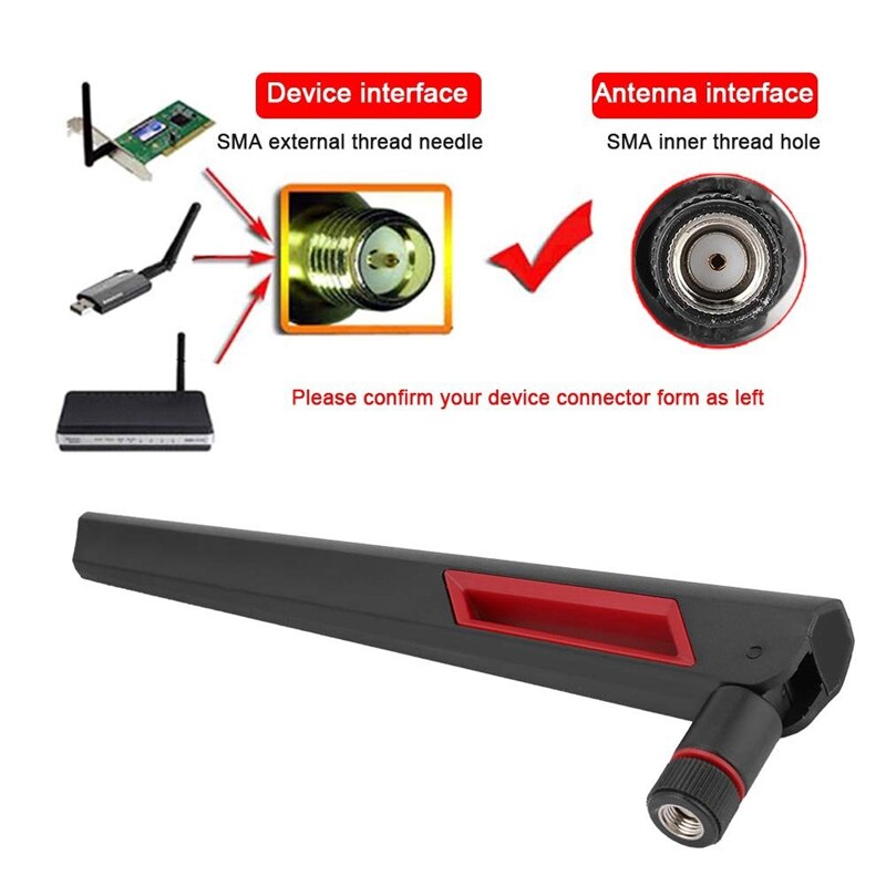 4 Uds 2,4G/5G WiFi antena SMA adaptador interno para ASUS AC68U AC88U AC66U 8DBi inalámbrico LAN/Wi-Fi adaptador de Router
