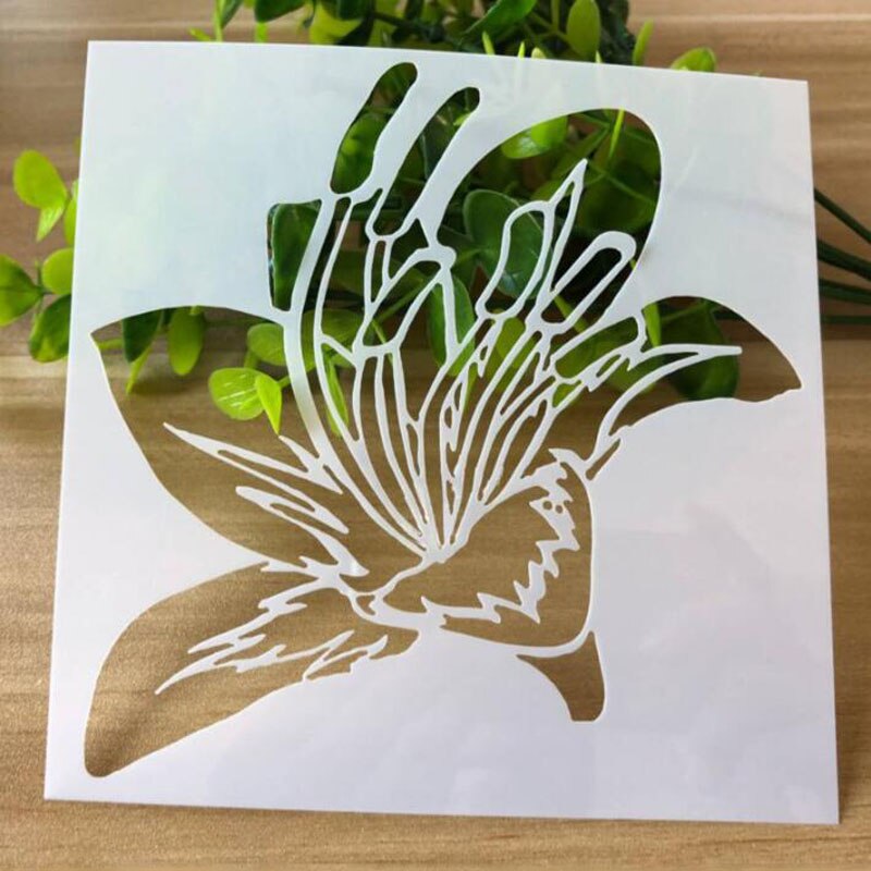 1pc Schablone Wiederverwendbare Malerei Vorlage DIY Blume Werkzeuge Fotoalbum Scrapbooking Färbung Tagebuch Präge Büro Schule Liefert: 04