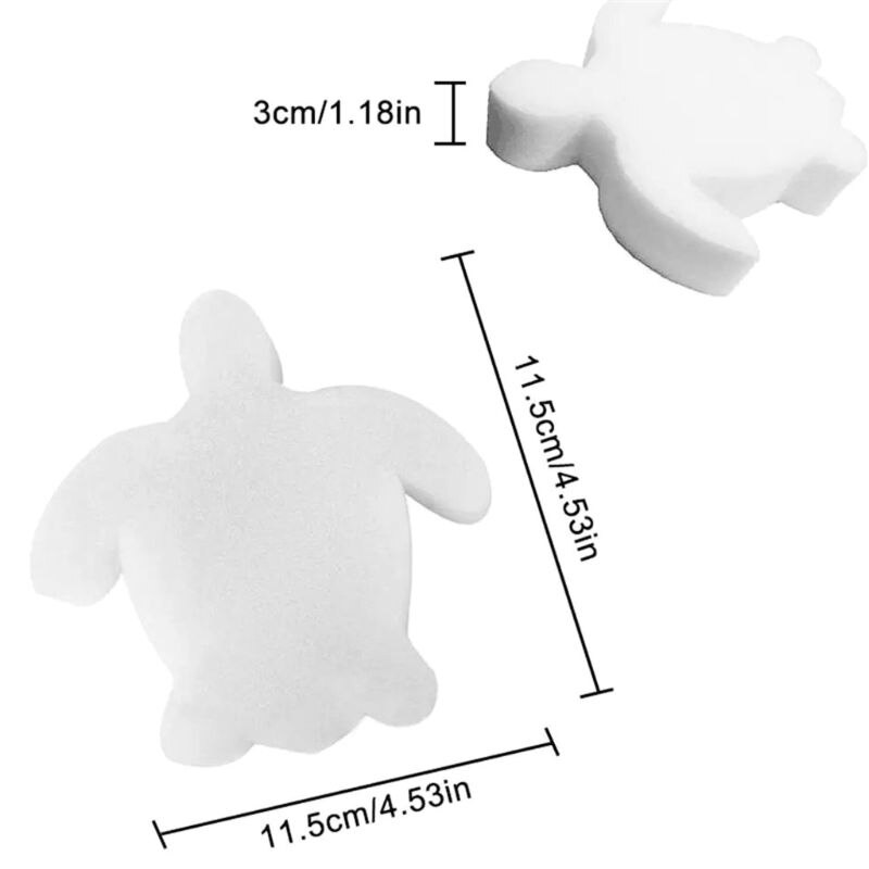 10 pièces tortue forme piscine mousse éponge filtre baignoire Spa huile absorbant boue outil de nettoyage