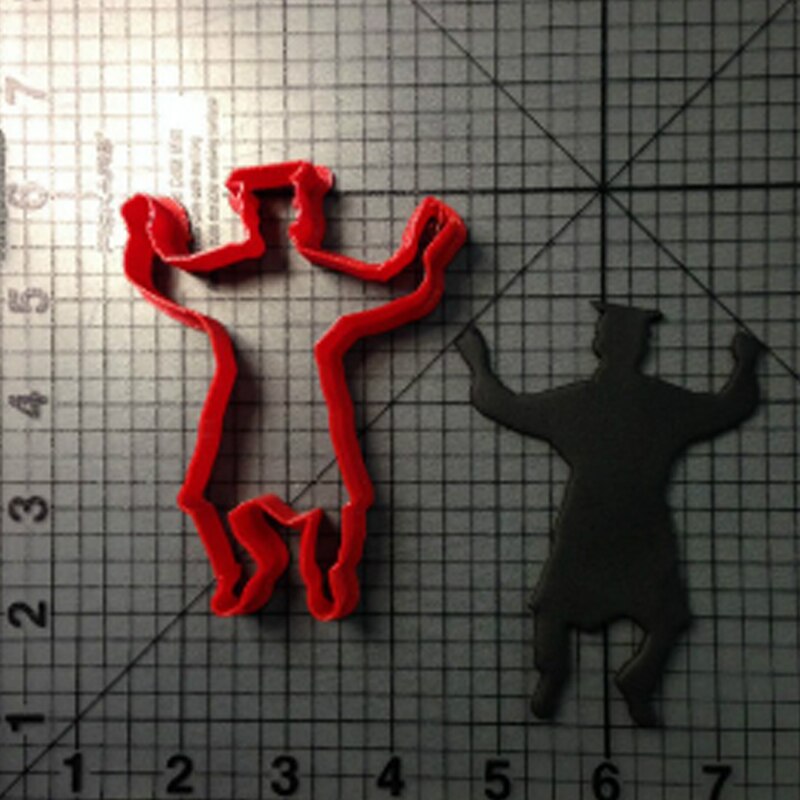 Specialfremstillet 3d udskårne kageudstikker sæt studentereksamen hat og model fondant kage top kage udstikker kage dekorationsværktøj