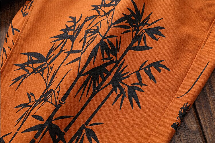 Denim Orange Jeans De pour Hommes 28-38 Printemps Automne HIP HOP Punk Streetwear