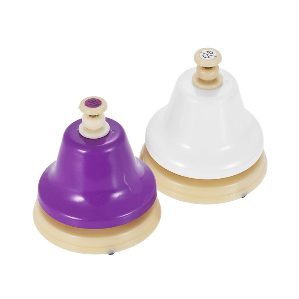 8Pcs Acht Tone Klasse Bells Set Kinderen Percussie Muziekinstrumenten Spelen Speelgoed Bell Service Sound Bell Baby Speelgoed Klasse bell