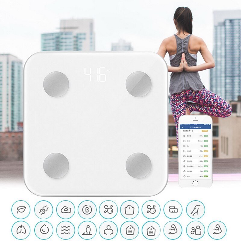 180kg Smart Bathroom Scale Body Fat Scale LCD Digital Wireless Bluetooth BMI Monitor Health Analyzer Fitness Lose Weight Tools