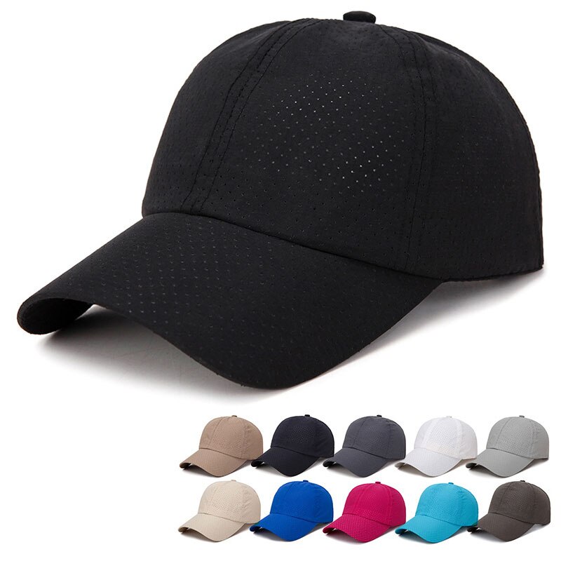 Vuxen unisex solhatt en storlek casual fast justerbar utomhusbomull enkel snabbtorkande hattar som andas, monterad keps baseballkeps