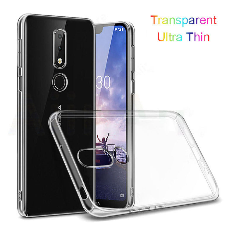 Slim Transparent TPU Case for Nokia X6 / Nokia 6.1 Plus Case Silicone Soft Phone Back Cover Shockproof 6.1Plus TA-1099 5.8&quot;