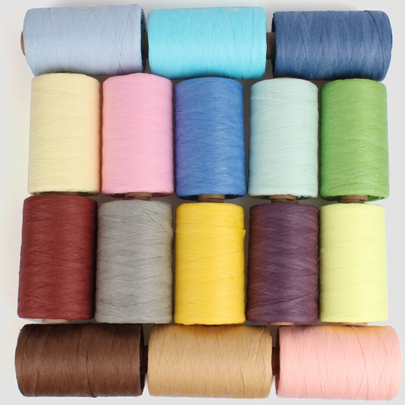 180 M/Roll Raffia Touw Garen Biologische Stro Garen Voor Breien Zomer Hoeden Tassen Geschenkdoos Verpakking Inpakpapier twijn Rope