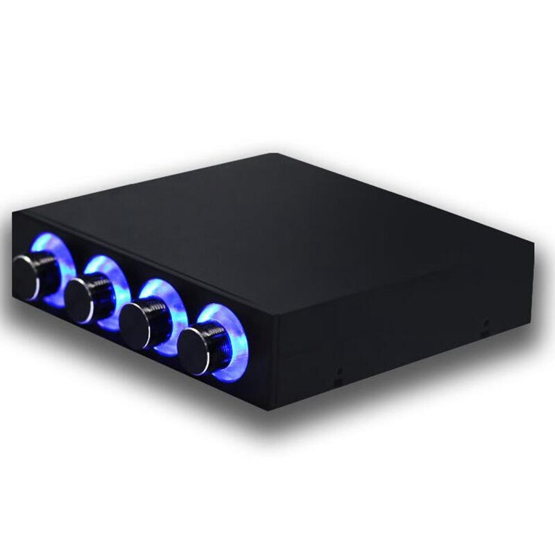 3.5Inch Pc Hdd Cpu 4 Kanaals Fan Speed Controller Led Koeling Voorpaneel Voor Computer Fans