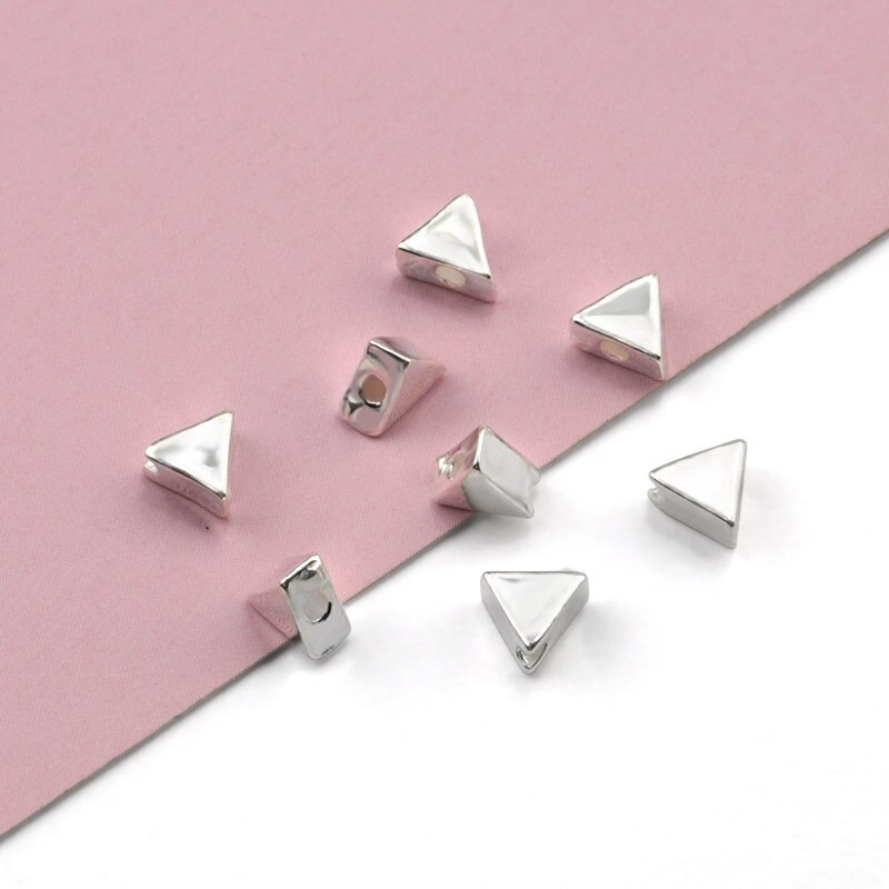 4 styles 925 sterling silver Loose Spacer Beads S925 star triangle moon round beads Bracelet Necklace Accessories diy 5pcs/lot