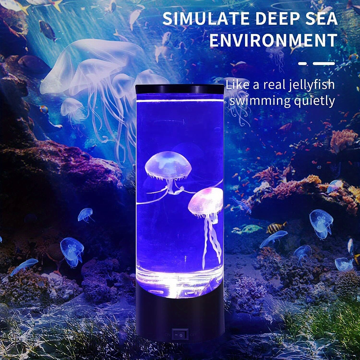 Fantasie USB/Batterij Aangedreven Kwallen Watertank Aquarium LED Lamp Kleur Veranderend Nachtkastje Lava Nachtlampje voor Thuis Slaapkamer Deco