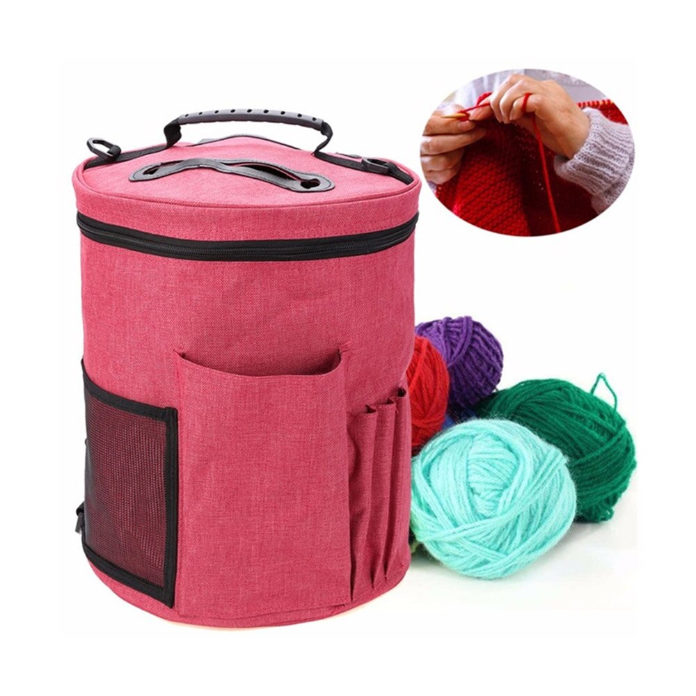 Strikketaske garn tote organizer taske bærbar hækling strikke organizer taske til kvinder mor 1pc