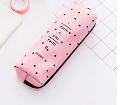 Cute Square pencil case girls Kawaii Pu Leather Pen Bag Stationery Pouch Office School Supplies cosmetic holder Zakka escolar: D