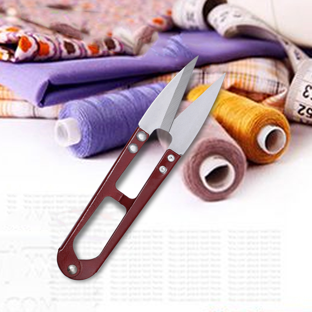Lmdz tesoura de costura tosquiadora 1 peça em u, mini tesoura para aparar e bordar fios de pesca com contas para fios