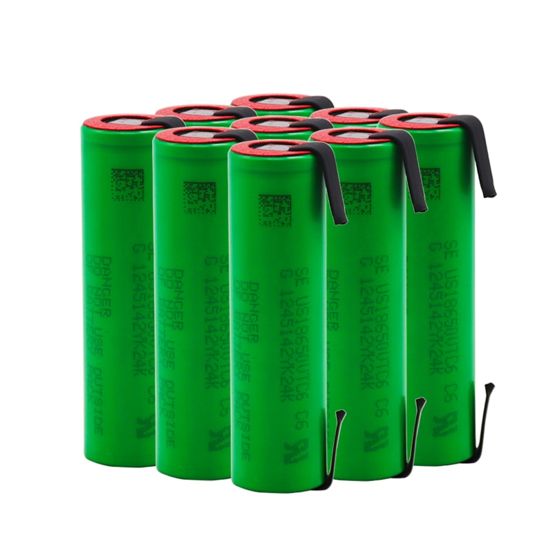 100% original 3.7V 3000mAh 18650 battery us18650 for Sony VTC6 30A toys tools flashlight battery + DIY nickel piece