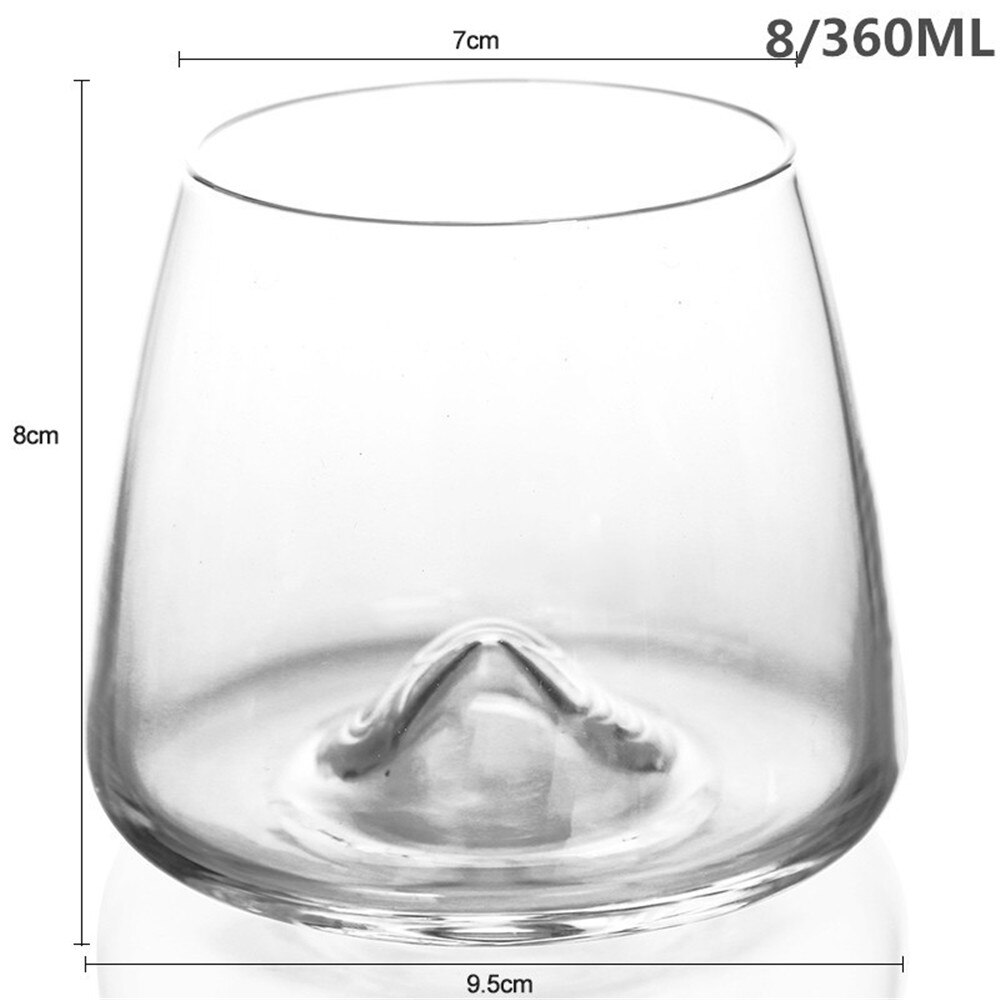 Vaso de whisky , copa de vino sin plomo, Copa con ala inferior gruesa para beber agua y cerveza, para casa, Bar, , de boda: 8-360ML