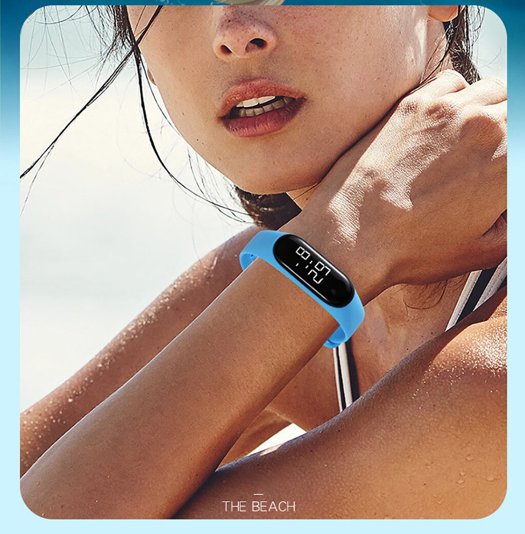 Men Women Sport Watch Digital LED Pedometer Run Step Walking Distance Calorie Counter Watch Bracelet Waterproof Watches