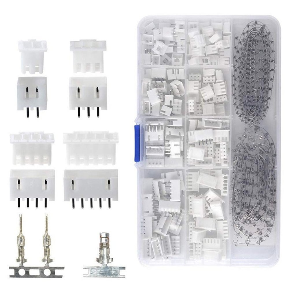 560PCS TJC3 XH2.54 2p 3p 4p 5 pin 2.54mm Pitch Terminal Kit/Housing/Pin Header JST Connector Connectors Adaptor XH Kits