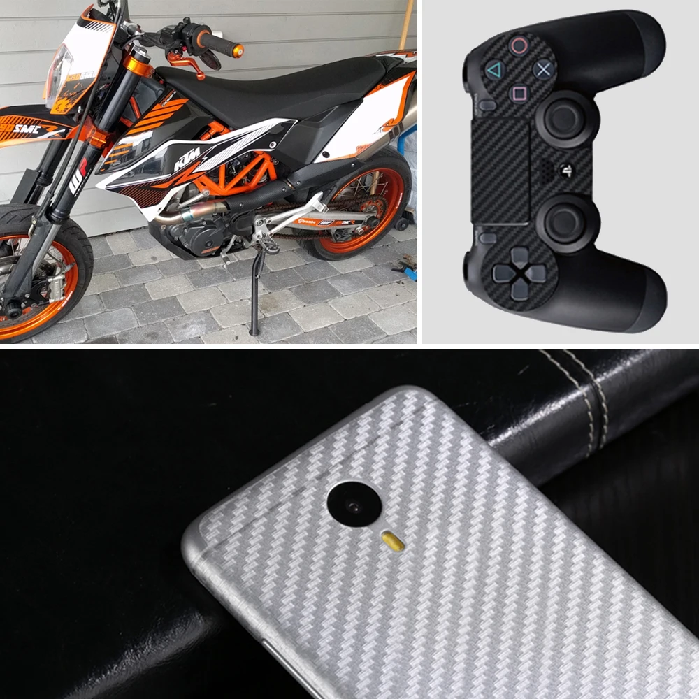 Filme de vinil de fibra de carbono 3d, 50cm de largura, 3m, adesivos de carro, à prova d'água, faça você mesmo, veículo, motocicleta, estilo de carro, acessórios de rolo