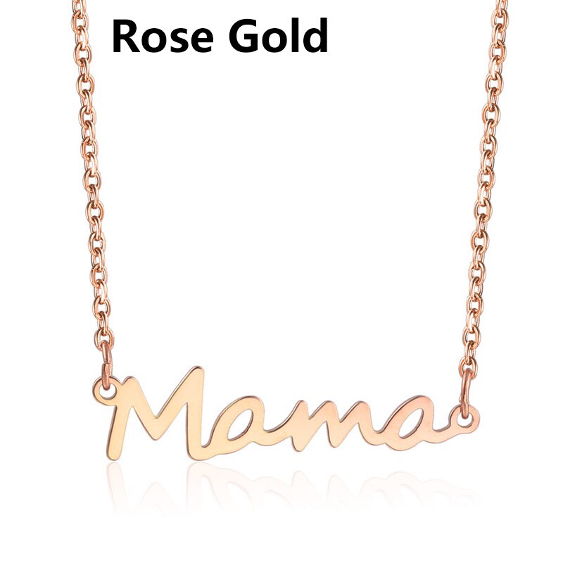 Mama Brief Hanger Ketting Rvs Brief Lockbone Collier Sieraden Voor Moederdag Moeder: B