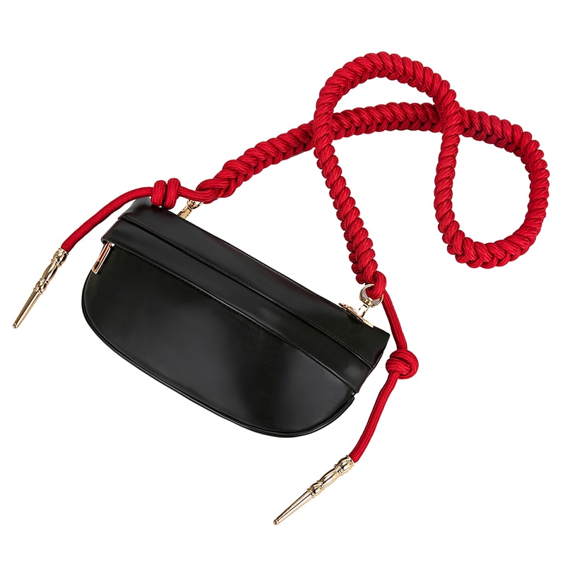 Midjevesker for kvinner brystveske i skinn tilfeldig crossbody-veske brystveske kvinnelig vevstropp skulderpakke fanny pack