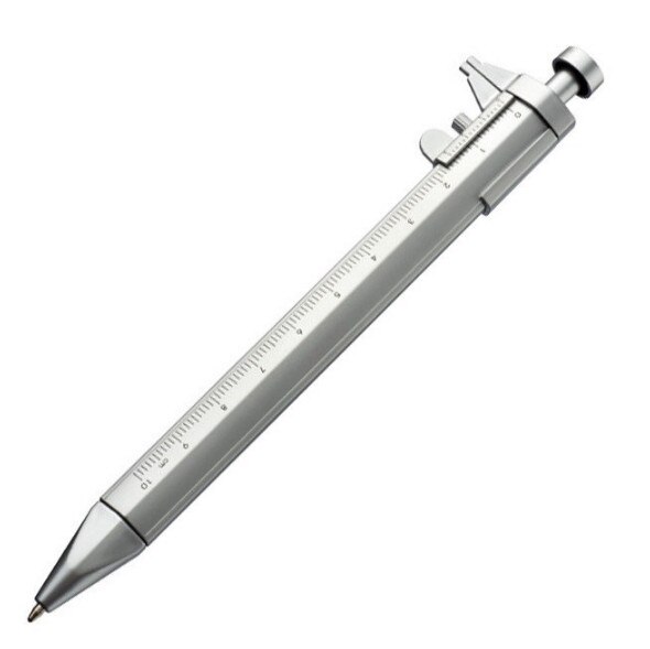 Bolígrafo calibrador multifunción de punta redonda de 0,5mm, bolígrafo, bolígrafo de tinta de Gel, bolígrafo Vernier, papelería creativa: Azul