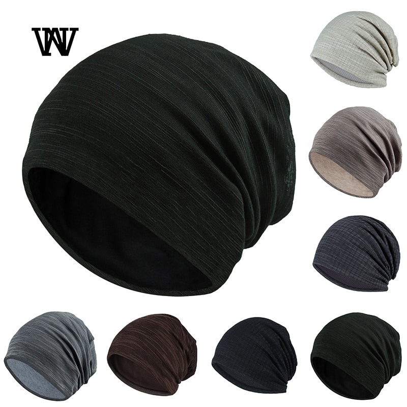 7 färg randiga skullies mössor för män kvinnor hatt våren &amp; höst andas turbanhatt bomull lugg keps kalott ttm-czx 7