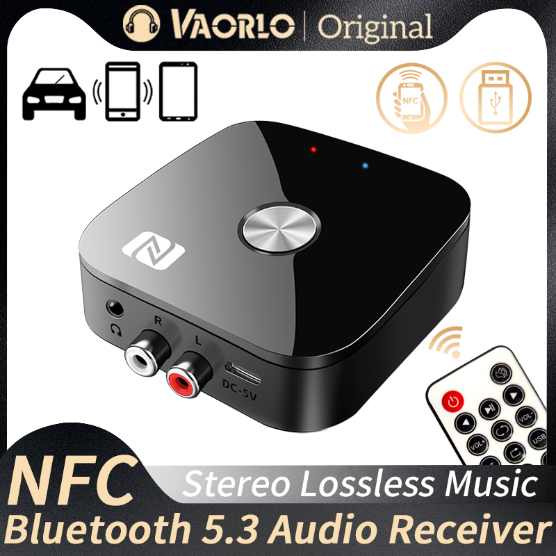 Receptor de Audio T68 Bluetooth 5,3 NFC 3,5mm AUX RCA adaptador inalámbrico estéreo USB u-disk HIFI música sin pérdidas para Kit de altavoz para coche