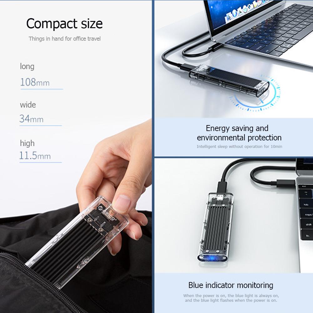 オリコTCM2F-C3にUSB3.1 TYPE-C M.2 ssdハードディスクドライブのエンクロージャのケース