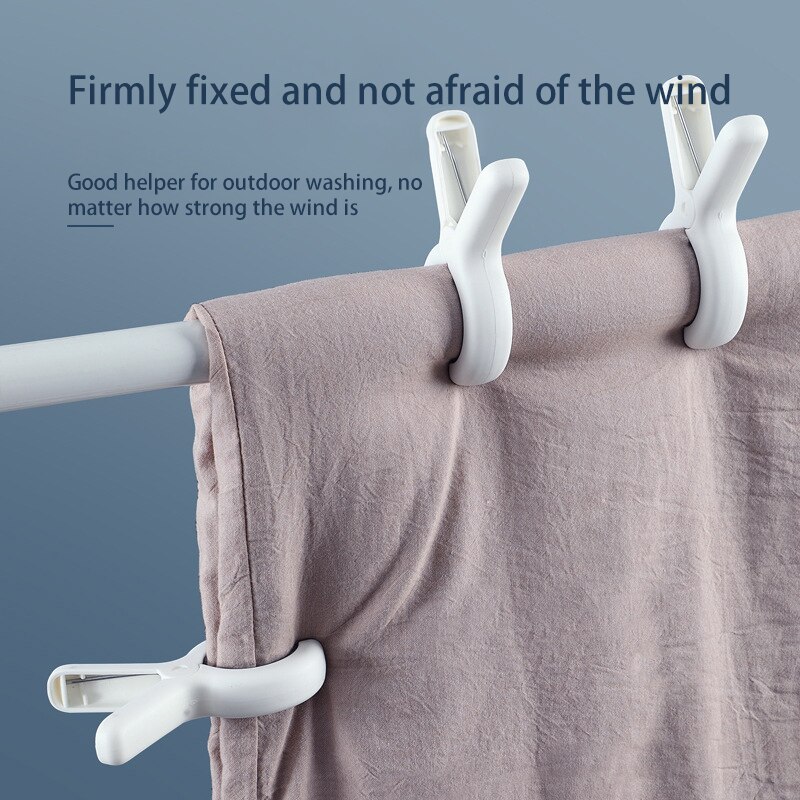 3/2pcs Fixed Windproof Clothes Pins Drying Sheets Clothes Clips Plastic Household Quilt Powerful Pegs Laundry Clothespin