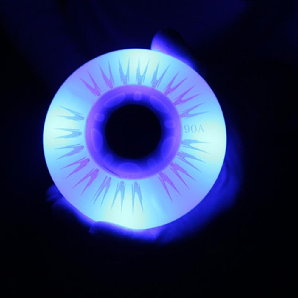 80mm rolo inline rodas de skate 4 pces led deslizante patinação durável roda substituição rollerblade luminoso piscando rolos h1y1