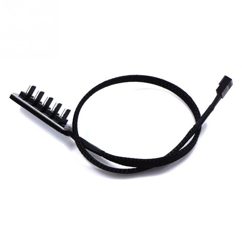 40cm Host Case Connector Adapter Fan Hub Splitter Cable For PC Computer 1 To 5 Cooling Fan Connector Controler