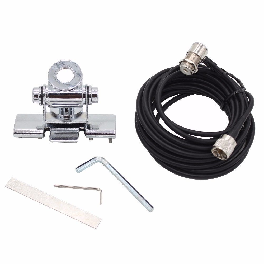 Mobiele Radio Clip Mount RB-400 Met Antenne Mount Kabel 5M Voor Antannas Autoradio KT-8900D KT-7900D BJ-318 etc