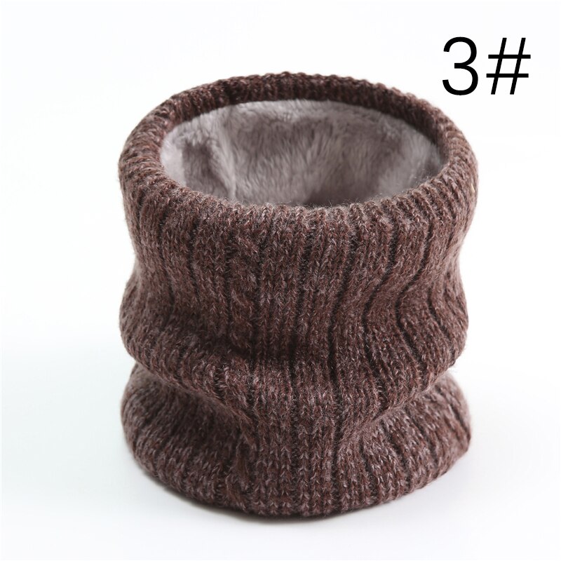 Femmes hiver anneau cou écharpe unisexe infini Snood tricoté écharpes cachemire femme fourrure solide col Bandana: WB10-3