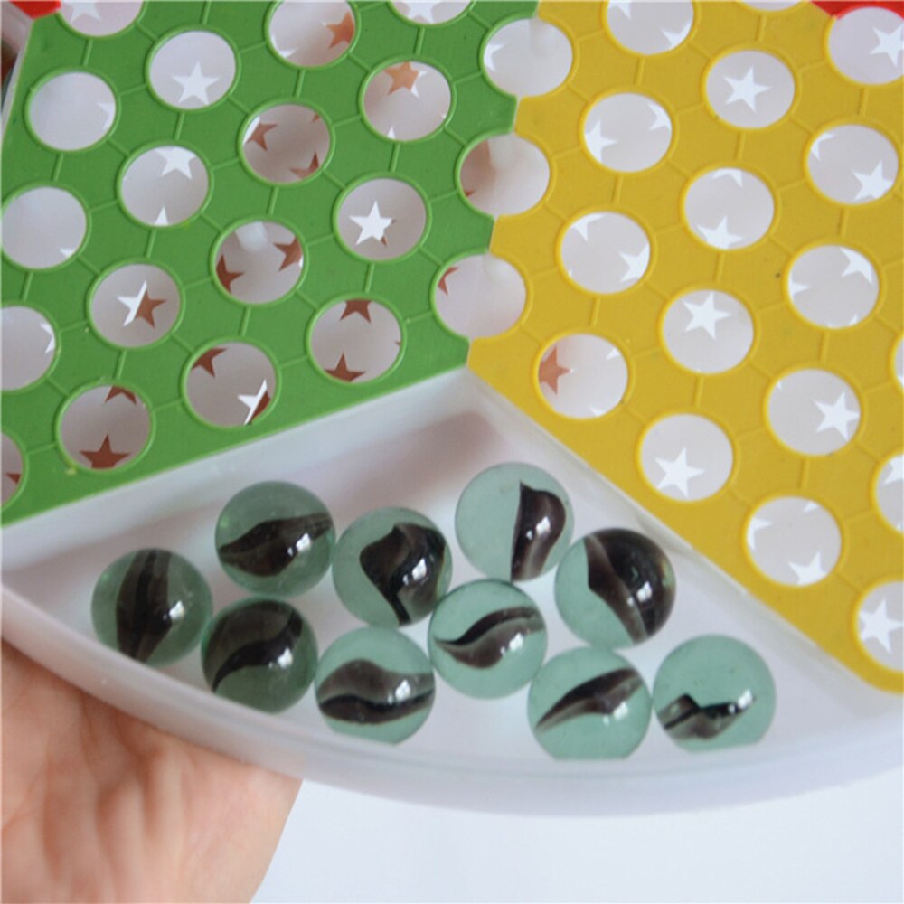 Glass Bead Checkers Educational Game Interactive Flying Chess Intelligence Trainer for Kids Children