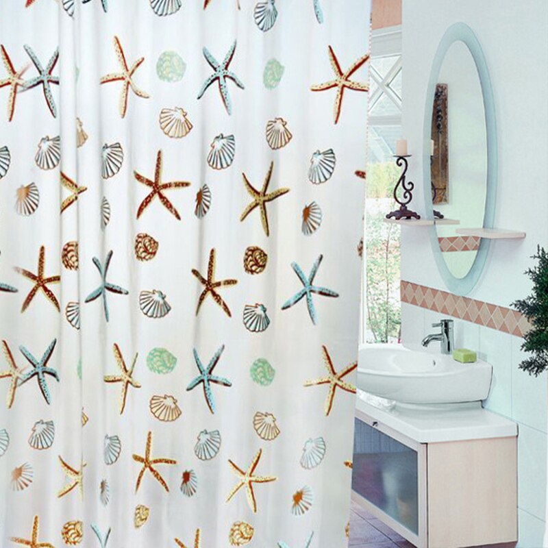 Badkamer Douchegordijn Zeester Waterdicht Peva Bad Gordijn Meeldauw Proof Douchegordijnen Seaside Stijl Wc Deur Gordijn