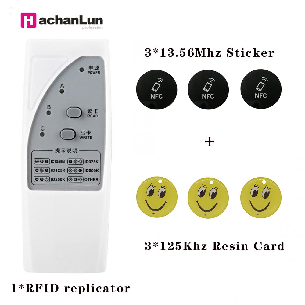 Draagbare smartcard-schrijver ic/id multi-frequentie duplicator nfc rfid tag kopieermachine lezer schrijver voor 125 khz -13.56 mhz