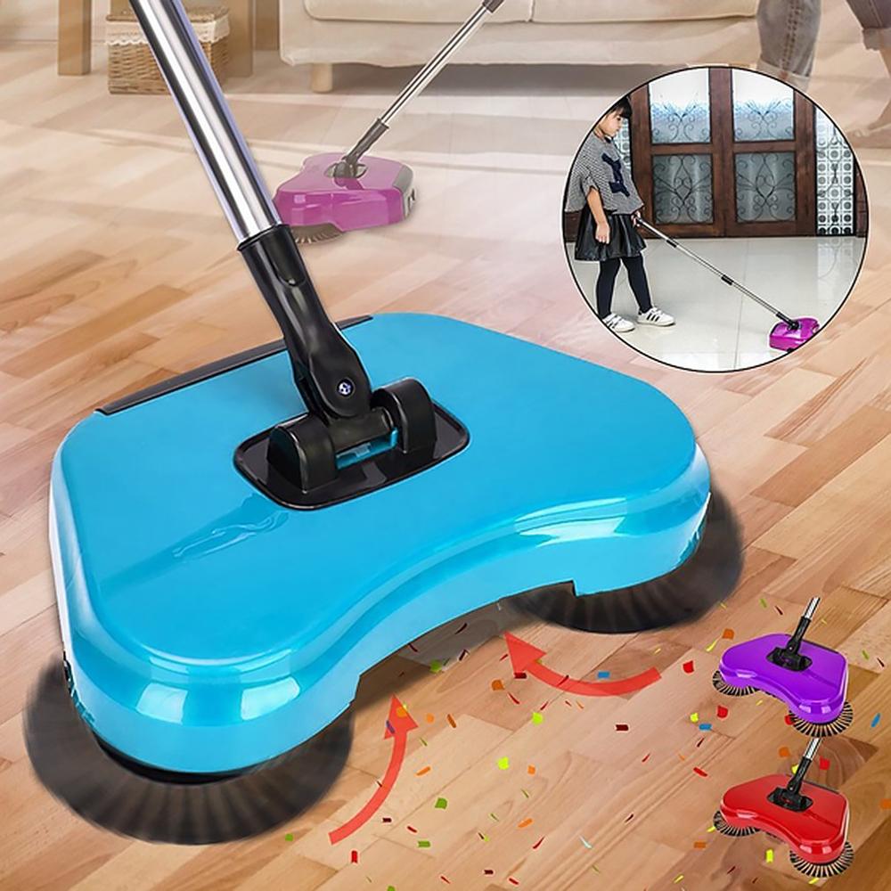 Máquina de barrido, barredora de alfombras mágica, escoba giratoria tipo empuje, fregadora, máquina de limpieza doméstica, barredora de mano