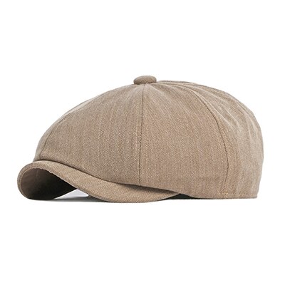 Gorras de estilo clásico para hombres y mujeres, sombrero británico Retro, sólido, pintor, literario, de algodón, irlandés, Italia: Caqui