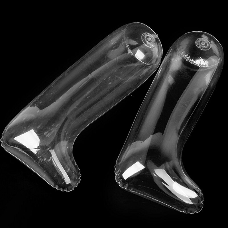 1 Pair Plastic Inflatable Boots shoe stretcher 30cm transparent