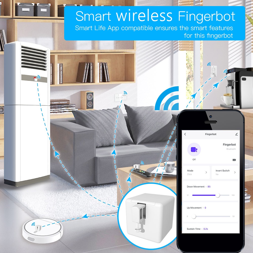 Tuya bluetooth älykäs kytkin sormibot ajastin ääniohjaus kytkinbot sormenpäärobotti siri-ovikellolle/kahvinkeittimelle älykkään kotiin