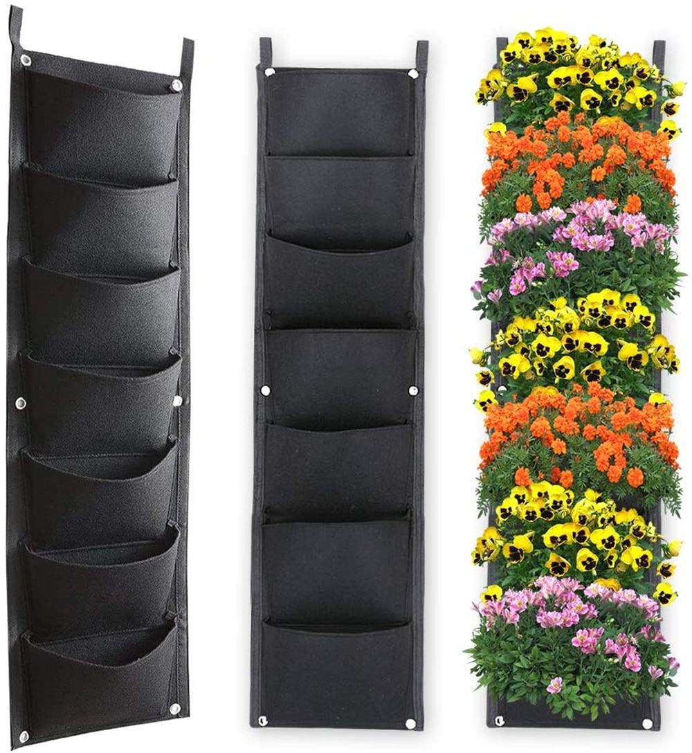 6/7/9/18 Pocket Verticale Groeien Zakken Opknoping Muur Aanplant Zak Bloem Groeiende Container Planter Pocket Voor Thuis indoor Outdoor