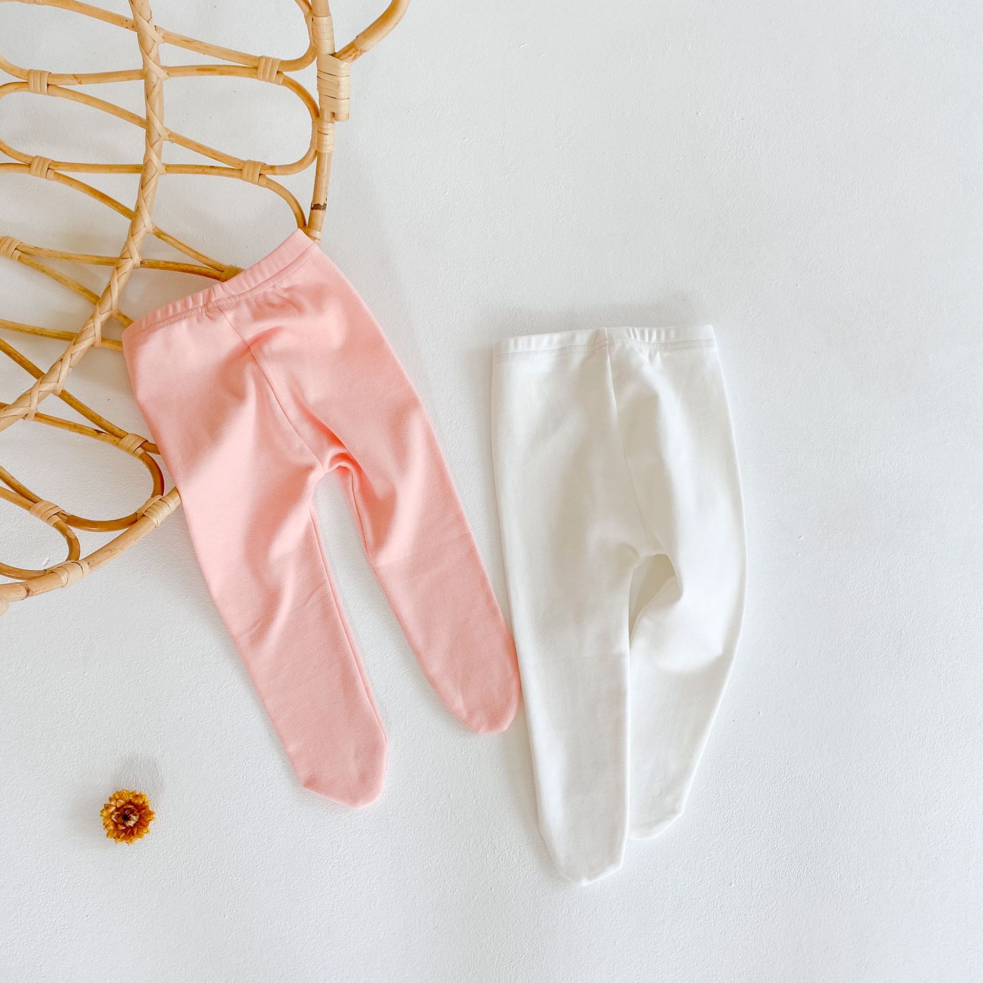 Katoenen Baby Meisje Panty Leuke Daisy Bloem Patch Kids Jongens Panty Kinderen Kousen 0-24M